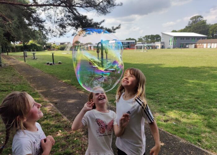 giant bubbles in our holiday camps